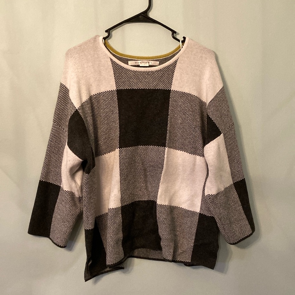 Max Studio checkered sweater